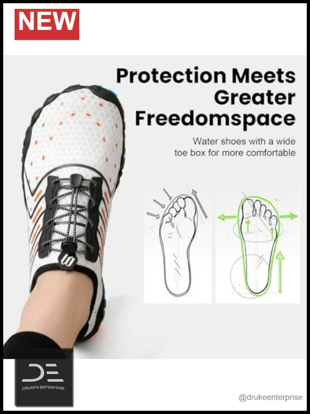 Wide Toe Box Barefoot Water Shoes Men Women Quick-Dry Zero Drop Non-Slip Beach